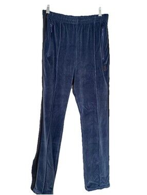 Needles Velour Side Line Stripe Track Pants Size Extra Small XS Blue Butterfly